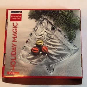 Luminarc Christmas tree candy dish